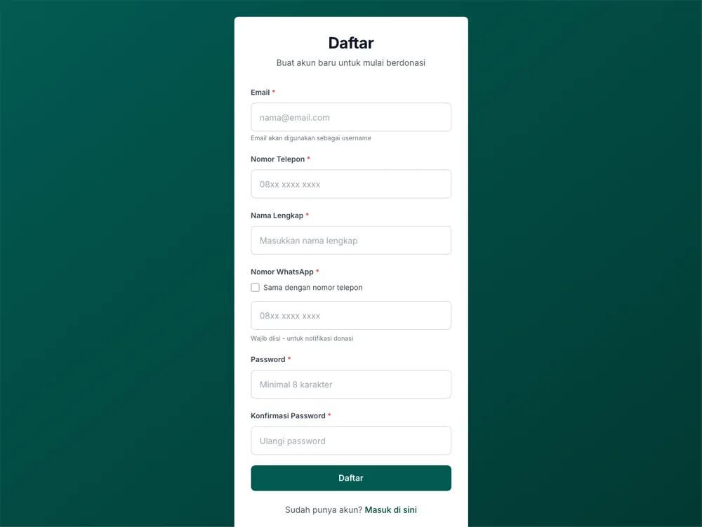 Pendaftaran Qurban Online - Tabungan Qurban Cicilan